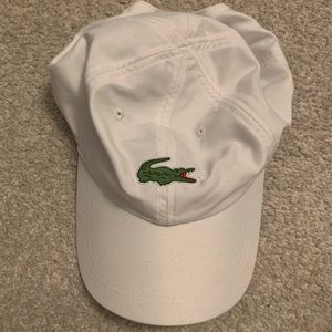 BRAND NEW white lacoste hat